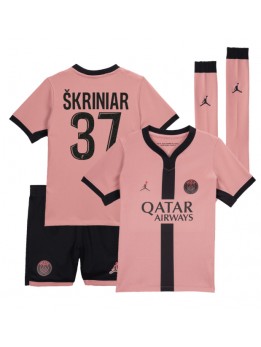 Paris Saint-Germain Milan Skriniar #37 Dječji Rezervni Dres kompleti 2024-25 Kratak Rukavima (+ kratke hlače)